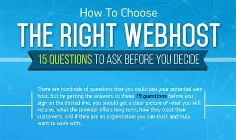 How To Choose The Right Web Host Infographic