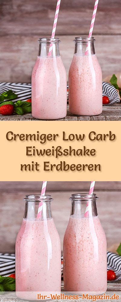 Eiwei Shake Mit Erdbeeren Low Carb Eiwei Di T Rezept Eiwei Shake