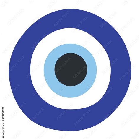 Nazar Amulet vector symbol flat design. Isolated Evil Eye Talisman believed to protect against ...