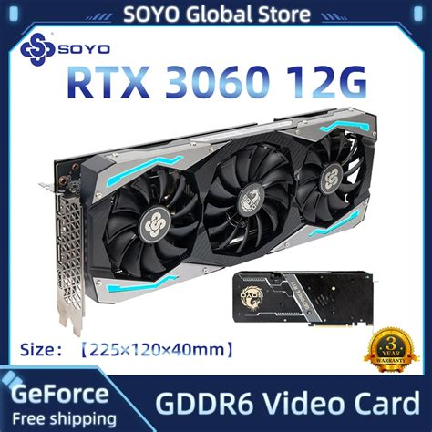 Soyo Novo Completo Rtx 3060 12gb Gddr6 Nvidia Gpu 192bit Dp 3 Pci