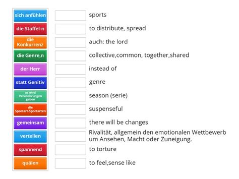 Wortschatz Match Up