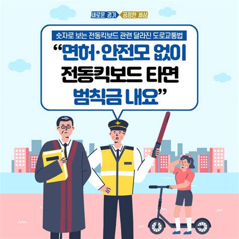 숫자로 보는 전동킥보드 도로교통법 경기도는 오늘