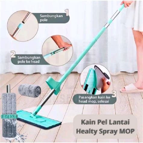 Jual Alat Pel Lantai Tarik Flat Mop Peras Tanpa Tangan Shopee Indonesia