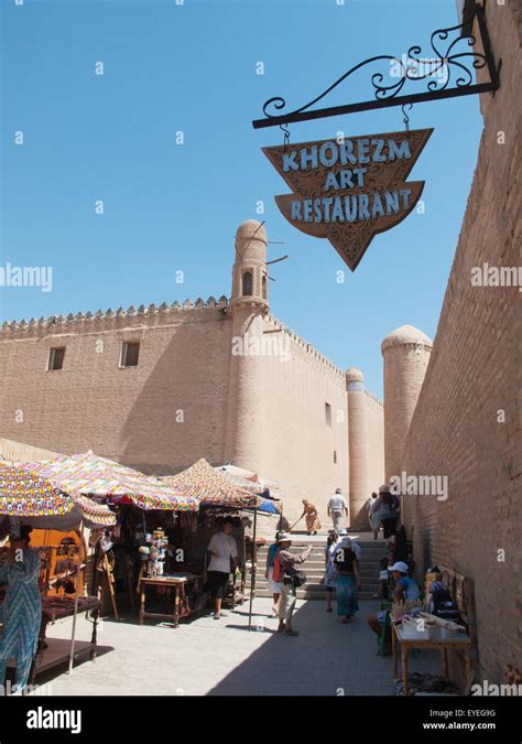 Markets Stalls In Front Of Tosh Hauli Palace Ichan Kala Old City