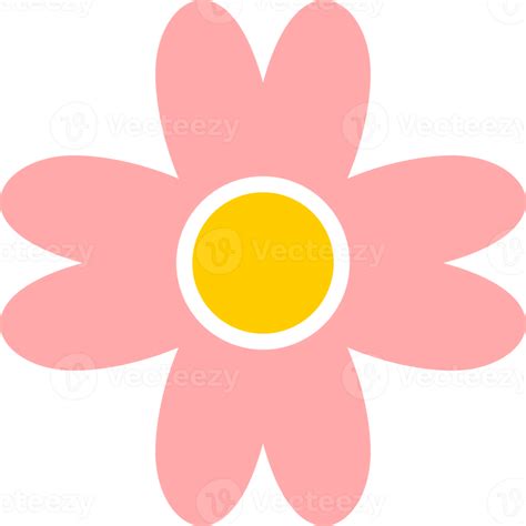 Cute Pink Flower Doodle 27388253 Png