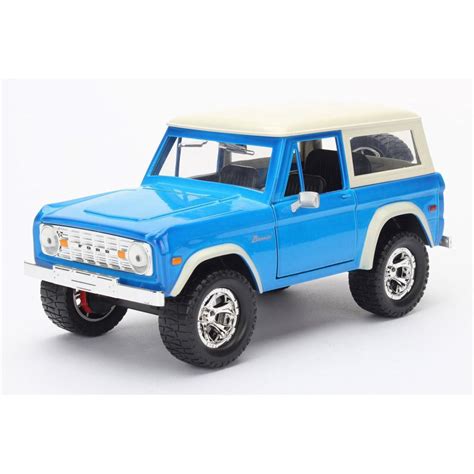 1973 Ford Bronco Truck Blue Jada 97824w 124 Scale Diecast Model