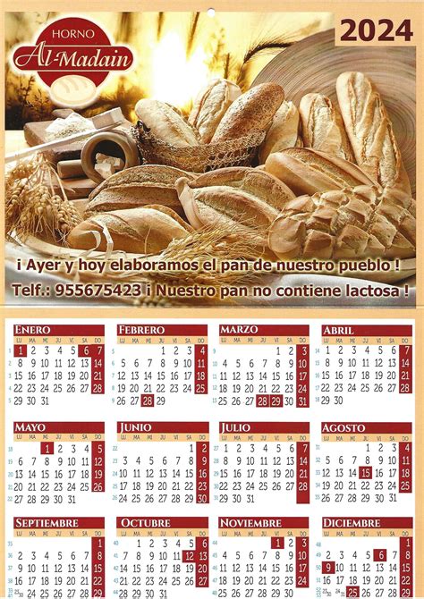 Calendario Horno Al Madain S L