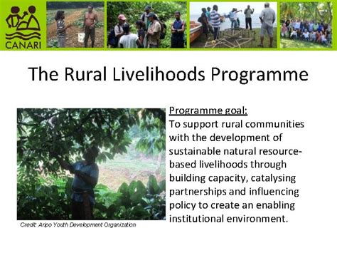 The Canari Rural Livelihood Programme Building Community Capacity