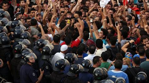 Lebanese Police Unleash Tear Gas Water Cannons On Thousands Of