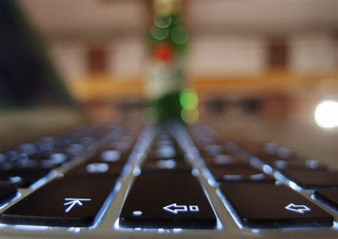 Laptop Keyboard And Beer La Buena Cheve