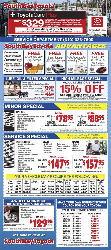 Service Specials | South Bay Toyota