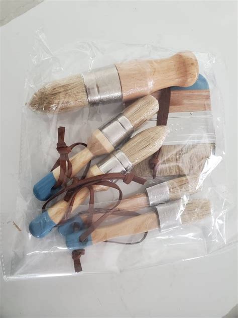 Piece Chalk Paint Wax Brush Set Etsy