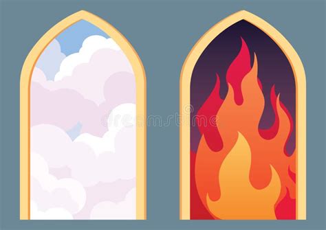 Heaven and Hell stock vector. Illustration of temptation - 268148786