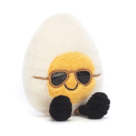 Peluche Jellycat Oeuf Dur Lunette De Soleil Amuseable Boiled Egg Chic