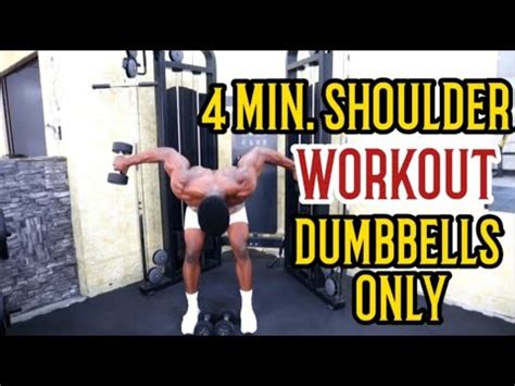 4 Minute Dumbbell Shoulders Workout At Home YouTube