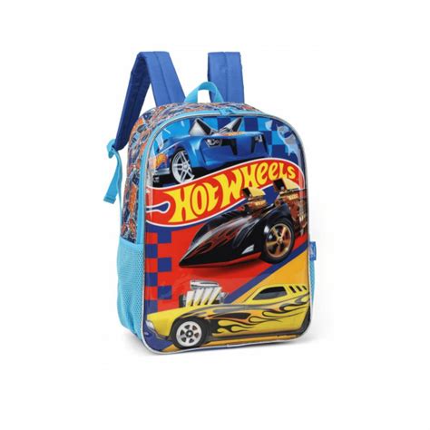 Comprar Mochila Escolar Costas Infantil Masculina Hot Wheels Azul Luxcel A Partir De R 114