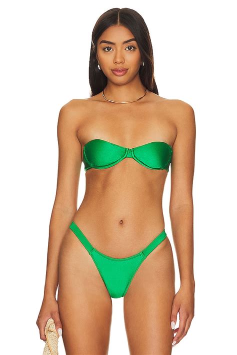 Melissa Simone Underwire Bandeau Bikini Top In Green REVOLVE