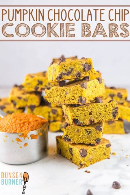 Pumpkin Chocolate Chip Cookie Bars Bunsen Burner Bakery