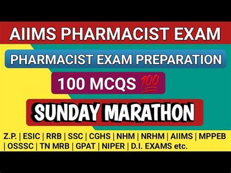 Pharmacist Exam Preparation Aiims Pharmacist Exam Questions Osssc