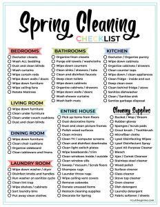 FREE Spring Cleaning Checklist and Printable | Spring cleaning checklist printable, Cleaning ...