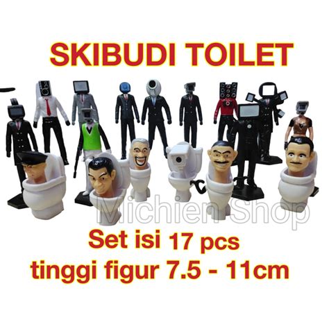 Jual Skibidi Toilet Plush Ornament Set Toilet Man Spoof Pvc Mainan