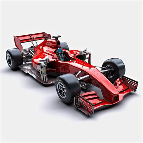 Premium Ai Image A Red Race Car On White Background