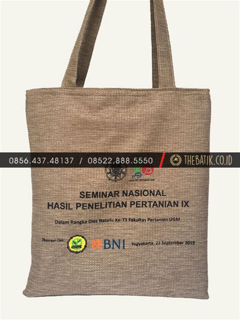 Tas Seminar Nasional Tote Bag Goni Souvenir Unik Dies Natalis Fakultas Pertanian Ugm Thebatik