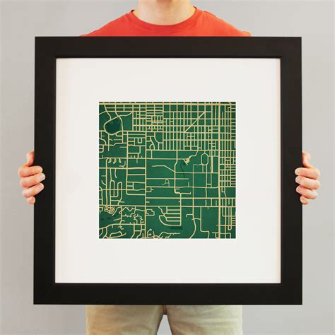 Colorado State University Campus Map Art by City Prints - The Map Shop