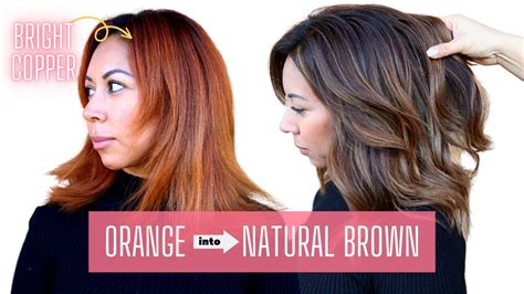 This Is How I Fix Orange On Brown Hair😱 Haircolorcorrection