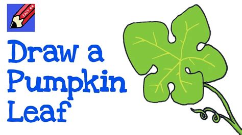 How To Draw A Pumpkin Leaf Real Easy Step By Step Youtube