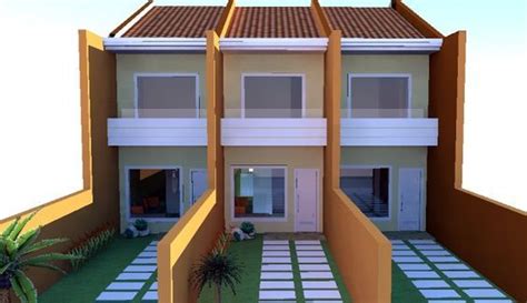 Projetos De Casas Geminadas Gratis Duplex House Plans Duplex House