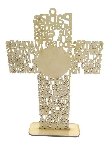 Recuerdo Confirmacion Cruz Con Padre Nuestro Mdf Set 30 Pz En Venta En