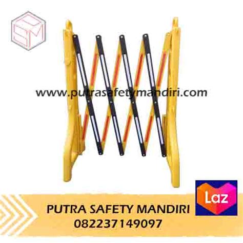 ROAD BARRIER LIPAT SAFETY FENCE PLASTIK PAGAR PEMBATAS JALAN PORTABLE EXPANDABLE BARRICADE MURAH ...