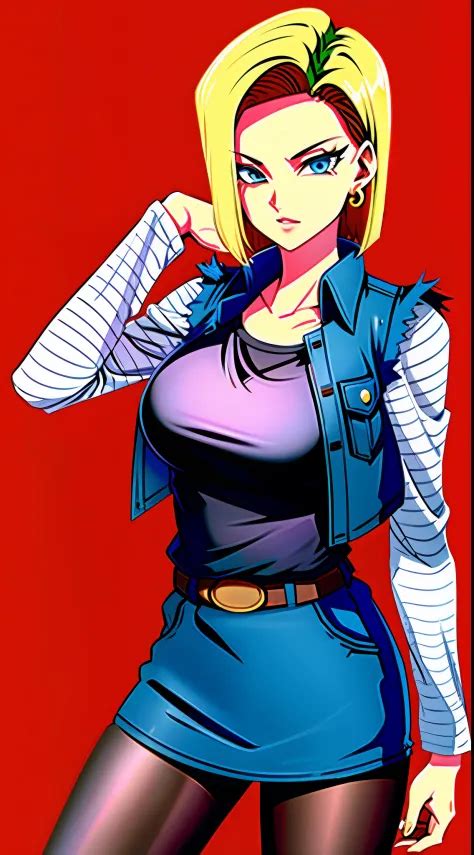 Shadmanv1 Android 18 Blonde Hair Blue Eyes Short Hair Seaart Ai