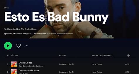 Bad Bunny El Artista Más Escuchado En Spotify México Por Tercer Año