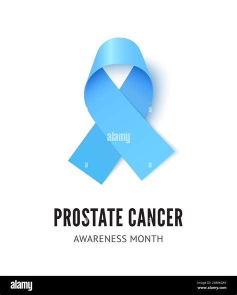 Prostate Cancer Awareness Ribbon Vector Illustration Isolated On White