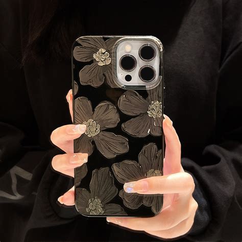 Oil Painting Effect Textured Flower Art Print Phone Case Etsy