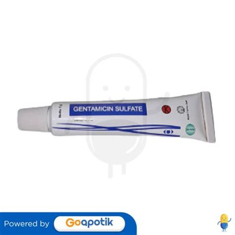 Gentamicin Sulfate Mulia Cream Gram Tube Kegunaan Efek