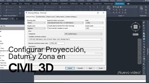 Como Configurar La Proyecci N Datum Y Zona En El Civil D Youtube