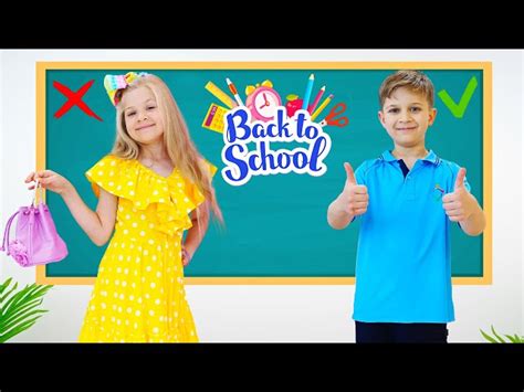 Diana and Roma show School rules - Videos For Kids