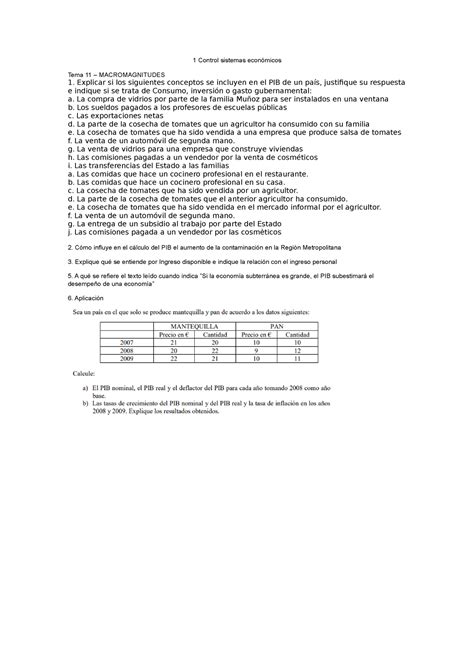 Control Del 28 Ccccvvcvcv Vvcvn Bb 1 Control Sistemas Económicos Tema 11 Macromagnitudes