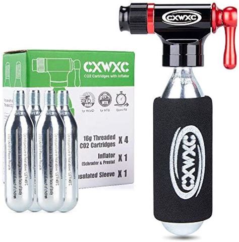 Co Inflator Kit With X G Co Cartridges Presta Schrader Valve