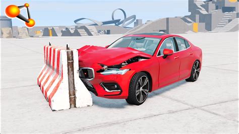 Beamngdrive Volvo S60 2021 Car Damage Test Youtube