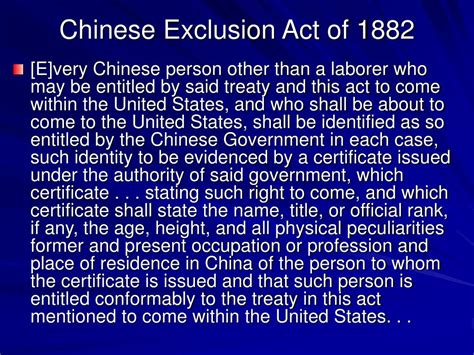 Cause And Effect Of The Chinese Exclusion Act At Deborah Pasko Blog