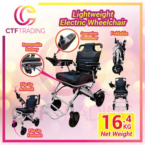 Super Lightweight Electric Travel Wheelchair With Anti Tipper Kerusi