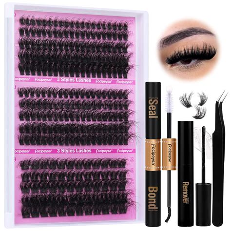 Amazon Fluffy Eyelashes Extension Kit Thick Volume Lashes Clusters