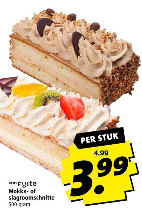 Mokka Of Slagroomschnitte Aanbieding Bij Boni