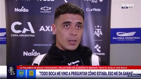 Brian Fernández Habló Del Gesto De Los Jugadores De Boca Es Un Mimo Al Alma