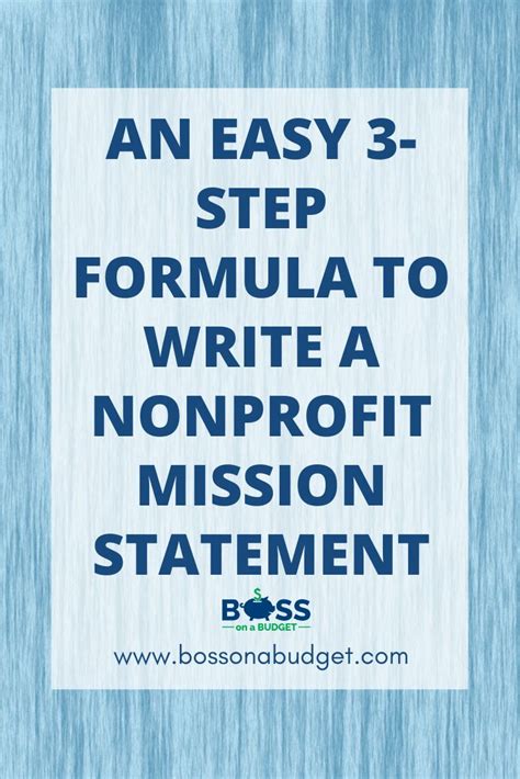 An Easy 3 Step Formula To Write A Nonprofit Mission Statement Mission