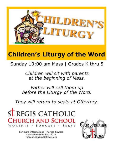 Childrens Liturgy Of The Word St Regis Catholic Church And School